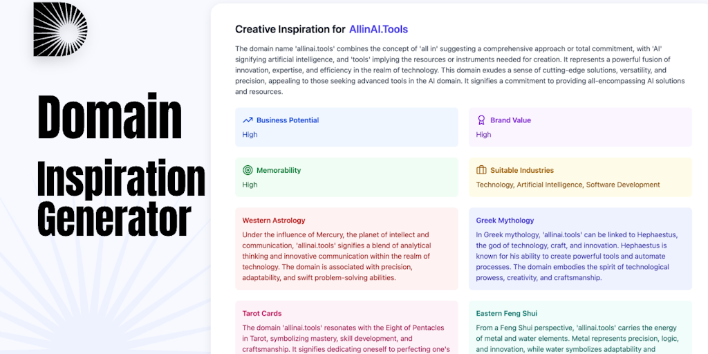 Domain Name Inspiration Generator