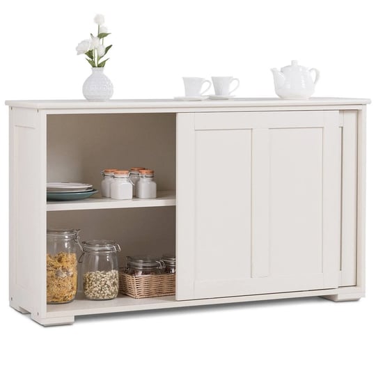 costway-kitchen-storage-cupboard-cabinet-with-sliding-door-white-1