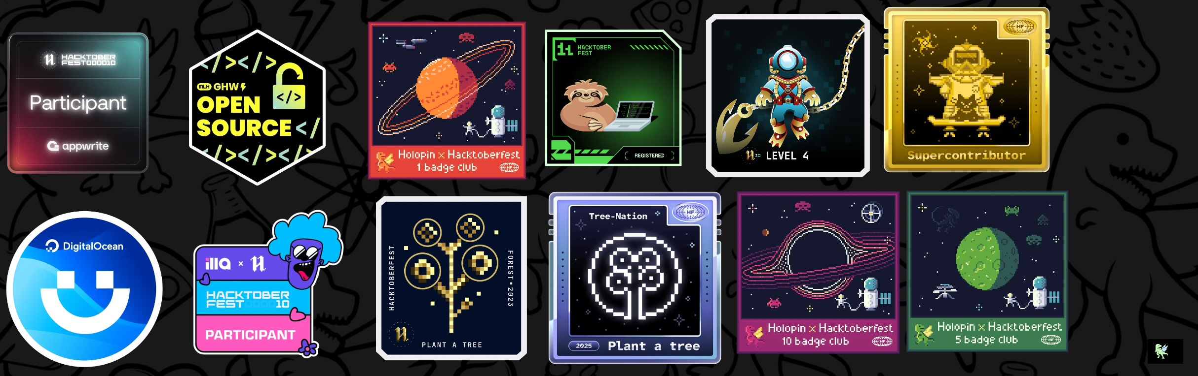 An image of @kuntal0901's Holopin badges, which is a link to view their full Holopin profile